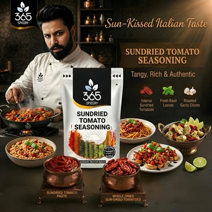 Sun Dried Tomato & Basil Seasoning | Gourmet Italian Blend | Natural | No Artificial Flavours | 365 Spicery