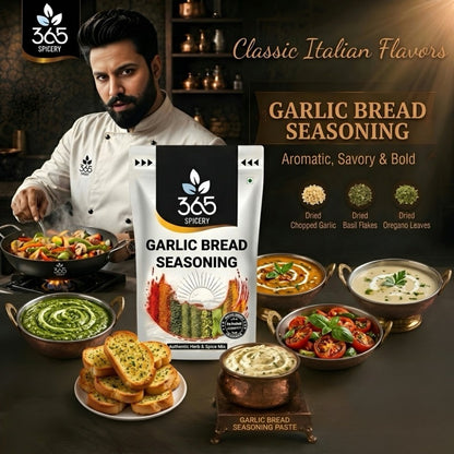 GARLIC BREAD SEASONING | Premium Herb Blend for Grills | Gluten-Free | No MSG | 365 Spicery