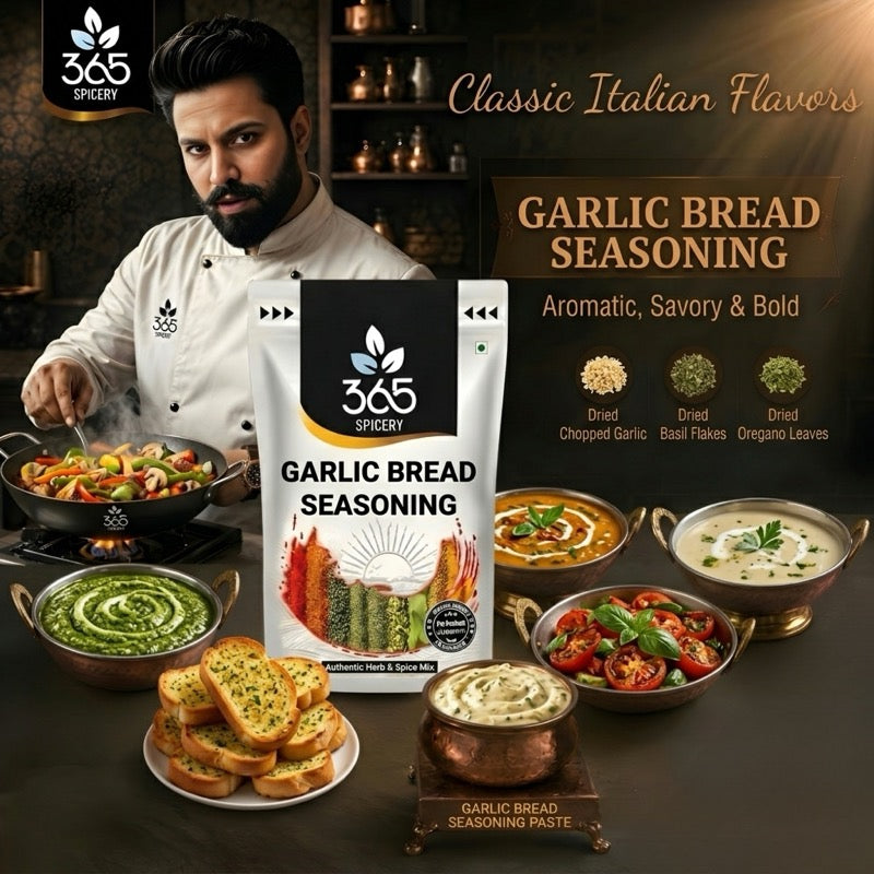 GARLIC BREAD SEASONING | Premium Herb Blend for Grills | Gluten-Free | No MSG | 365 Spicery