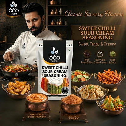 SWEET CHILLI SOUR CREAM SEASONING | Tangy Grill Rub | Natural Ingredients | Vegan | 365 Spicery