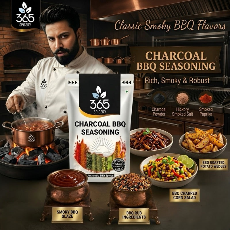 CHARCOAL BBQ SEASONING | Smoky Grill Dust | Vegan | No MSG | Natural Ingredients | 365 Spicery