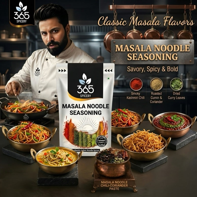 MASALA NOODLE SEASONING | Classic Street Food Spice | Gluten-Free | No Artificial Flavours | 365 Spicery
