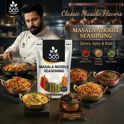 MASALA NOODLE SEASONING | Classic Street Food Spice | Gluten-Free | No Artificial Flavours | 365 Spicery