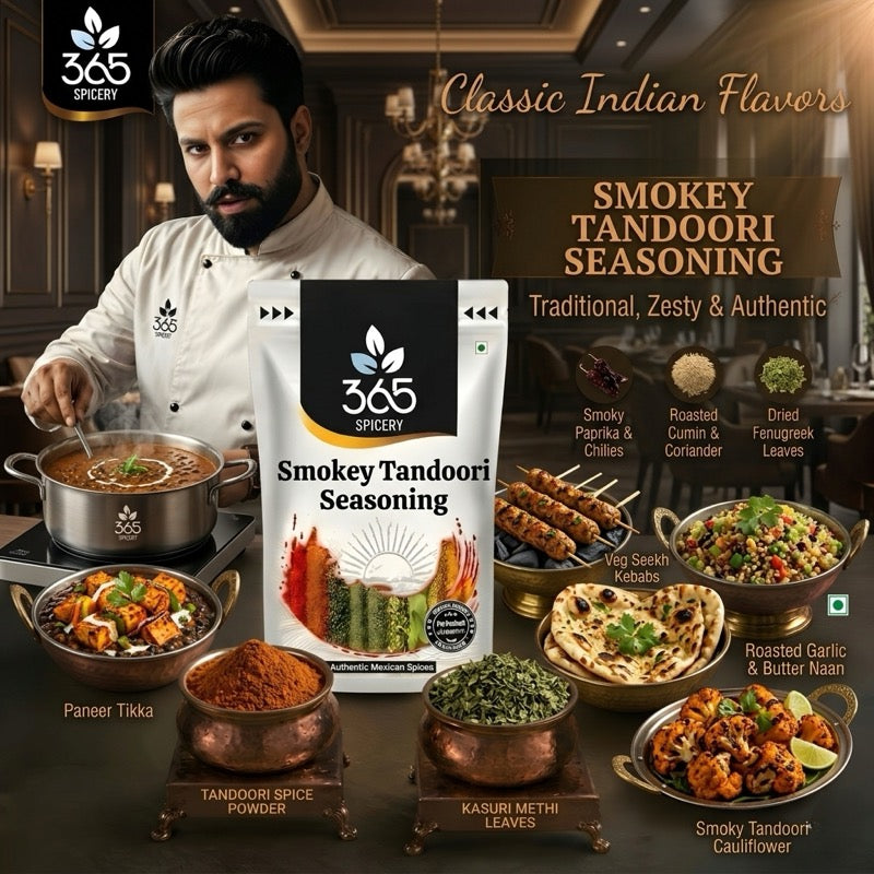 Jain Tandoori Chat Seasoning | No Onion No Garlic | Jain-Friendly | Natural Ingredients | Grill | 365 Spicery