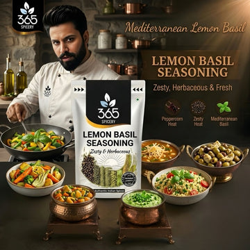 LEMON BASIL SEASONING | Aromatic Herb Sprinkle | Vegan | No MSG | Premium Quality | 365 Spicery