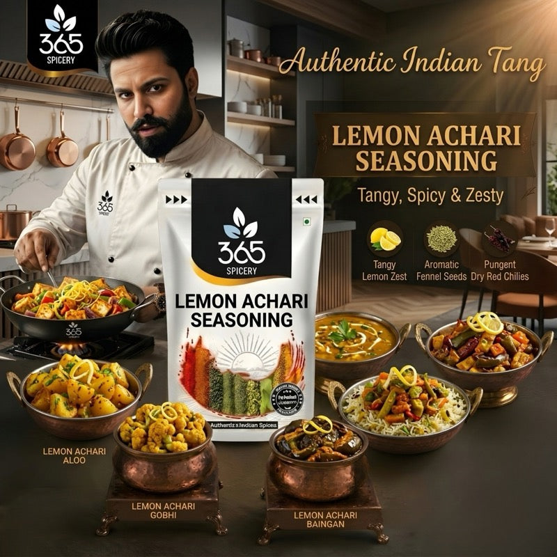 LEMON ACHARI SEASONING | Tangy Indian Pickle Spice | Vegan | No MSG | Natural Ingredients | 365 Spicery