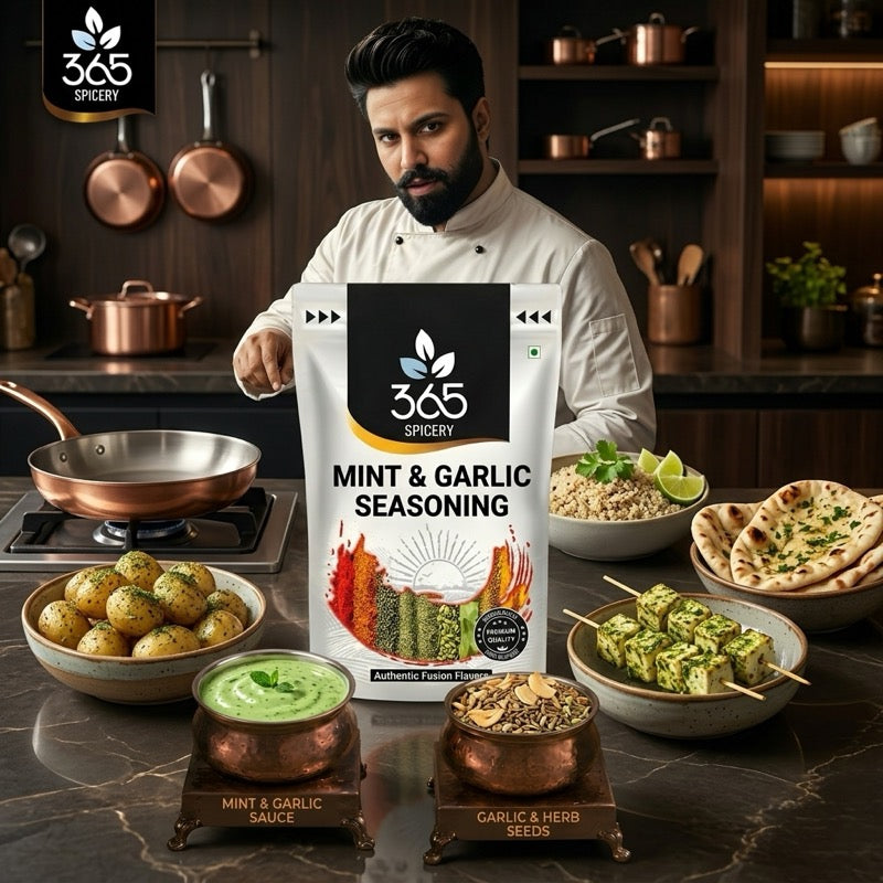 GARLIC & HERB SEASONING | Aromatic Gourmet Blend | No Artificial Colours | Vegan | 365 Spicery