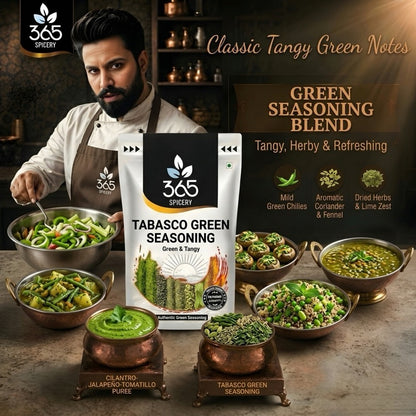 TABASCO GREEN SEASONING | Zesty Jalapeno Spice | Vegan | No MSG | Natural Ingredients | 365 Spicery