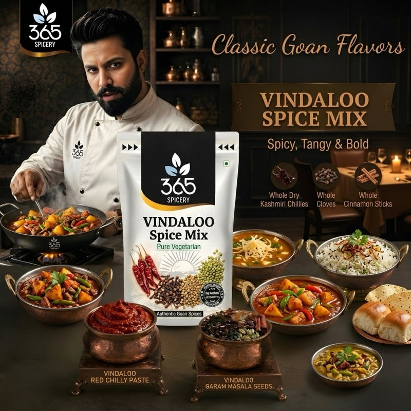 VINDALOO SPICE MIX | Traditional Hot Curry Blend | Gluten-Free | No Artificial Flavours | 365 Spicery