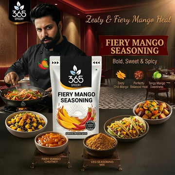 FIERY MANGO SEASONING | Sweet & Spicy Street Food Dust | Vegan | No MSG | Natural | 365 Spicery