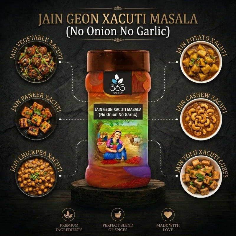 Jain Goan Xacuti Masala | No Onion No Garlic | Jain-Friendly | No Artificial Flavours | Exotic | 365 Spicery
