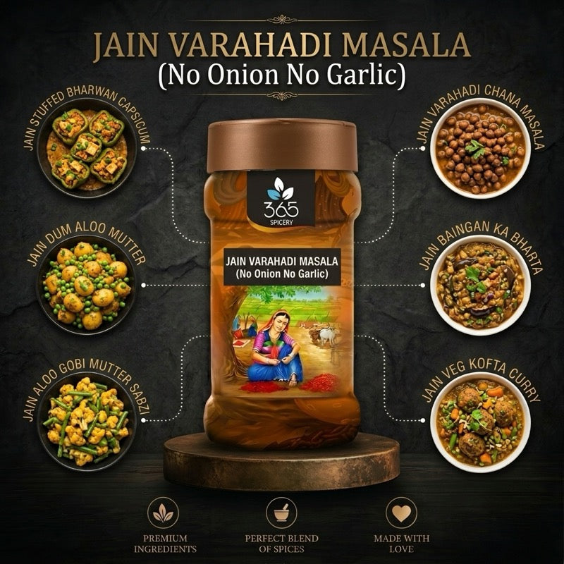 Jain Varahadi Masala | No Onion No Garlic | Jain-Friendly | No Artificial Flavours | Authentic Taste | 365 Spicery