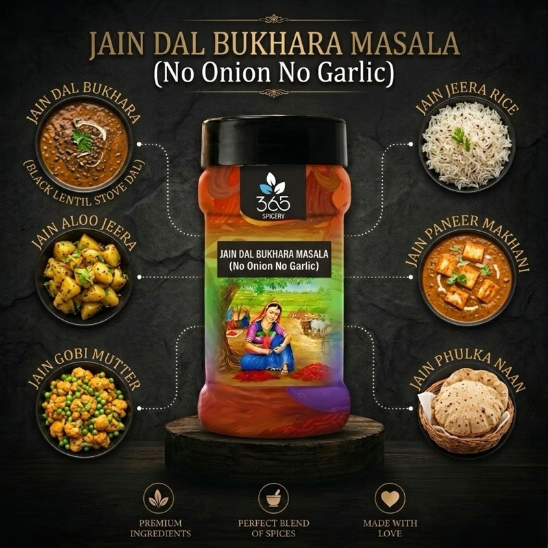 Jain Dal Bukhara Masala | No Onion No Garlic | Jain-Friendly | Slow Cooked Lentil Blend | 365 Spicery