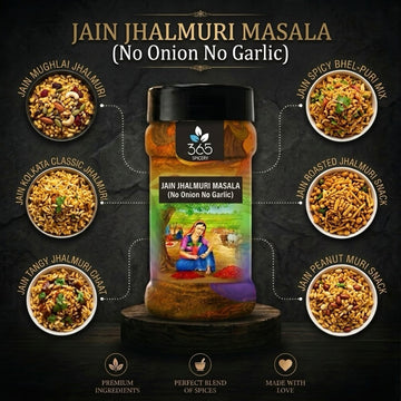 Jain Jhalmuri Masala | No Onion No Garlic | Jain-Friendly | Spicy Puffed Rice Seasoning | 365 Spicery