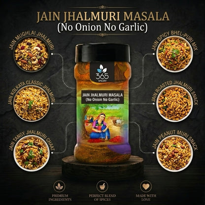 Jain Jhalmuri Masala | No Onion No Garlic | Jain-Friendly | Spicy Puffed Rice Seasoning | 365 Spicery