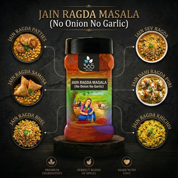 Jain Ragda Masala | No Onion No Garlic | Jain-Friendly | Perfect Curry Base Seasoning | 365 Spicery