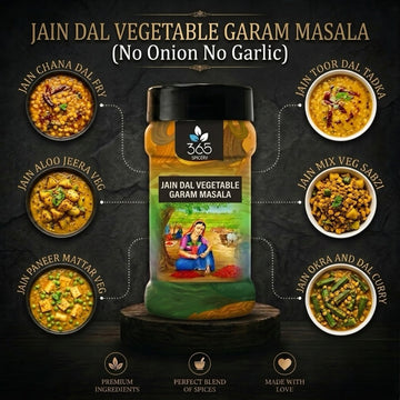 Jain Dal Vegetable Garam Masala | No Onion No Garlic | Jain-Friendly | Essential Curry Blend | 365 Spicery