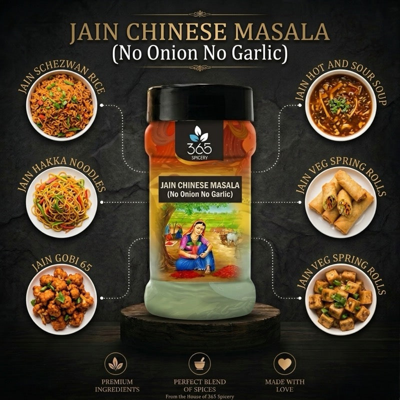 Jain Chinese Masala | No Onion No Garlic | Jain-Friendly | No Artificial Flavours | Vegan | 365 Spicery
