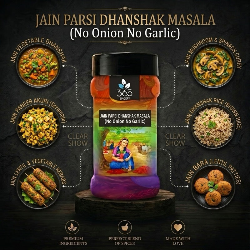 Jain Parsi Dhanshak Masala | No Onion No Garlic | Jain-Friendly | Authentic Parsi Cuisine | 365 Spicery