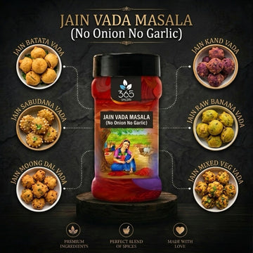 Jain Vada Masala | No Onion No Garlic | Jain-Friendly | Perfect for Crispy Snacks | Vegan | 365 Spicery