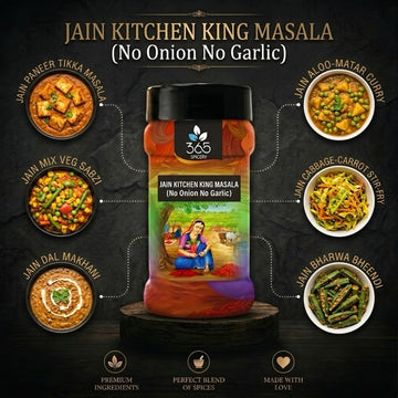 Jain Kitchen King Masala | No Onion No Garlic | Jain-Friendly | Rich Aromatic Blend | Vegan | 365 Spicery