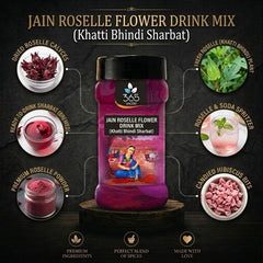 Jain Roselle Flower Drink Mix | No Onion No Garlic | Jain-Friendly | Natural Refreshing Beverage | 365 Spicery
