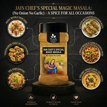 Jain Chef's Special Magic Masala | No Onion No Garlic | Jain-Friendly | Gluten-Free | Versatile Blend | 365 Spicery