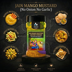 Jain Mango Mustard Chutney Powder | No Onion No Garlic | Jain-Friendly | Unique Tangy Spice Blend | 365 Spicery