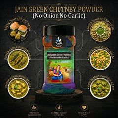 Jain Green Chutney Powder | No Onion No Garlic | Jain-Friendly | Natural Ingredients | Versatile Dip | 365 Spicery