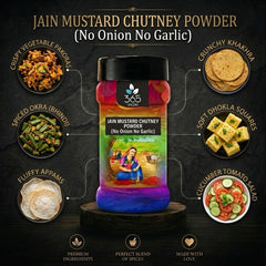 Jain Mustard Chutney Powder | No Onion No Garlic | Jain-Friendly | Natural Ingredients | Pungent Dip | 365 Spicery