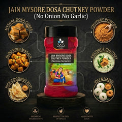 Jain Mysore Dosa Chutney Powder | No Onion No Garlic | Jain-Friendly | Authentic South Indian Blend | 365 Spicery