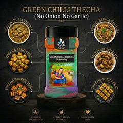 Jain Green Chilli Thecha | No Onion No Garlic | Jain-Friendly | Natural Ingredients | Spicy Maharashtrian | 365 Spicery