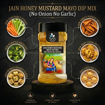 JAIN HONEY MUSTARD MAYO DIP MIX | No Onion No Garlic | Natural Ingredients | Sweet Dip | 365 Spicery