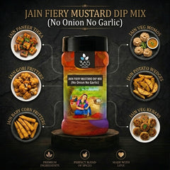 JAIN FIERY MUSTARD DIP MIX | No Onion No Garlic | Gluten-Free | Intense Spicy Spread | 365 Spicery