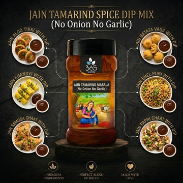 JAIN TAMARIND SPICE DIP MIX | No Onion No Garlic | Natural Ingredients | Tangy Chutney | 365 Spicery
