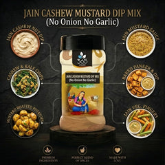 JAIN CASHEW MUSTARD DIP MIX | No Onion No Garlic | Premium Quality | Rich Nutty Spread | 365 Spicery