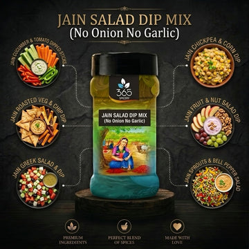 JAIN SALAD DIP MIX | No Onion No Garlic | Gluten-Free | Healthy Dressing Base | Vegan | 365 Spicery