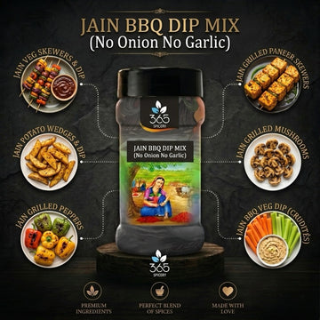 JAIN BBQ DIP MIX | No Onion No Garlic | No Artificial Flavours | Smoky Vegan Spread | 365 Spicery