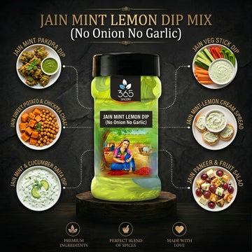 JAIN MINT LEMON DIP MIX | No Onion No Garlic | Natural Ingredients | Refreshing Chutney Base | 365 Spicery