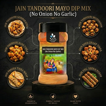 JAIN TANDOORI MAYO DIP MIX | No Onion No Garlic | Jain-Friendly | Authentic Indian Spices | 365 Spicery