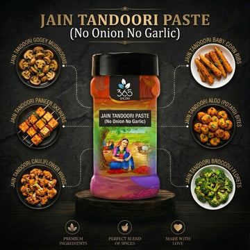 Jain Tandoori Paste | No Onion No Garlic | Jain-Friendly | Smoky Marinade for Vegetables | Natural | 365 Spicery