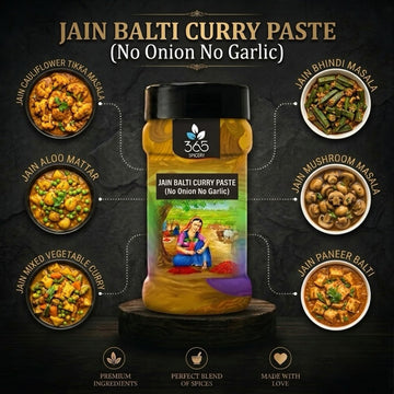 Jain Balti Curry Paste | No Onion No Garlic | Jain-Friendly | Authentic Restaurant Style | Vegan | 365 Spicery