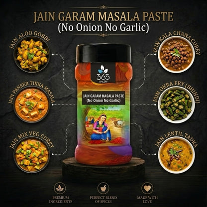 Jain Garam Masala Paste | No Onion No Garlic | Jain-Friendly | Traditional Warm Spice Blend | Pure | 365 Spicery