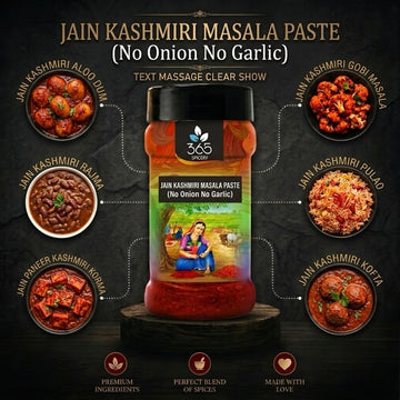 Jain Kashmiri Masala Paste | No Onion No Garlic | Jain-Friendly | Vibrant Red Curry Base | Natural | 365 Spicery