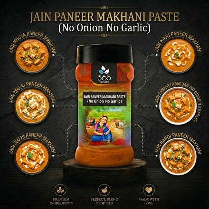 Jain Paneer Makhani Paste | No Onion No Garlic | Jain-Friendly | Rich Creamy Gravy | No MSG | 365 Spicery