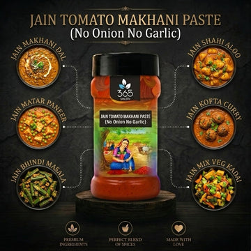 JAIN TOMATO MAKHANI PASTE | No Onion No Garlic | Jain-Friendly | Premium Makhani Base | Natural | 365 Spicery