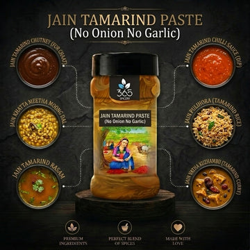 JAIN TAMARIND PASTE (No Onion No Garlic) | Tangy Culinary Concentrate | Vegan | No Preservatives | 365 Spicery
