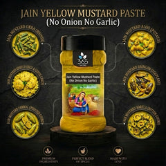 JAIN YELLOW MUSTARD DRESSING PASTE (No Onion No Garlic) | Tangy Vegan Spread | Natural Ingredients | 365 Spicery