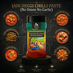 JAIN DEGGI CHILLI PASTE (No Onion No Garlic) | Vibrant Natural Colour | Vegan | Gluten-Free | 365 Spicery