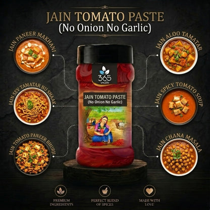 JAIN TOMATO MAKHANI PASTE | No Onion No Garlic | Jain-Friendly | Premium Makhani Base | Natural | 365 Spicery